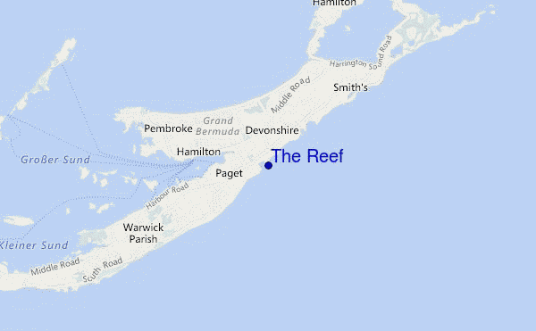 locatiekaart van The Reef