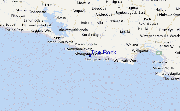 locatiekaart van The Rock