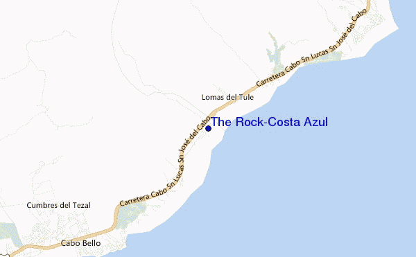 locatiekaart van The Rock-Costa Azul