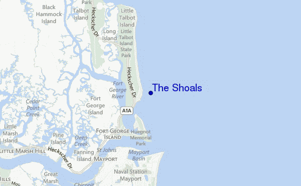 locatiekaart van The Shoals