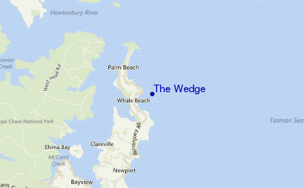 locatiekaart van The Wedge