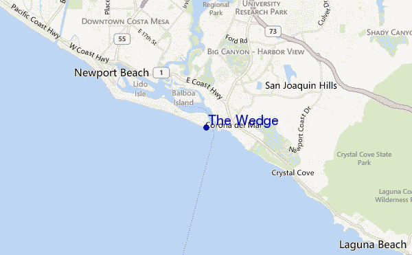 locatiekaart van The Wedge