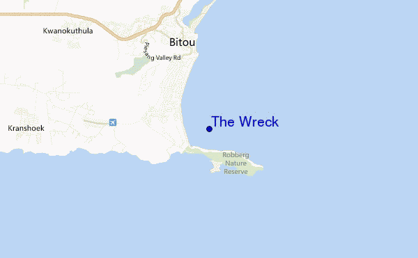locatiekaart van The Wreck