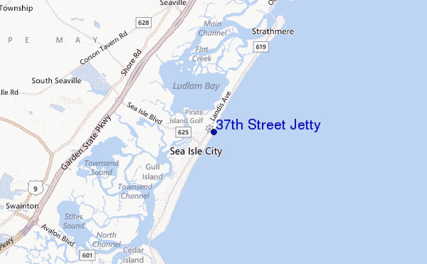 locatiekaart van 37th Street Jetty