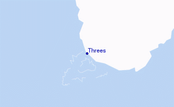 locatiekaart van Threes