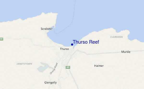 locatiekaart van Thurso Reef