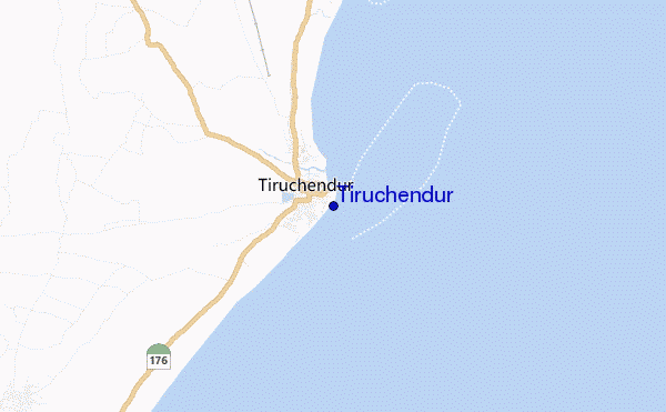locatiekaart van Tiruchendur