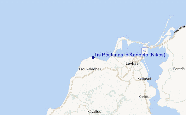 locatiekaart van Tis Poutanas to Kangelo (Nikos)