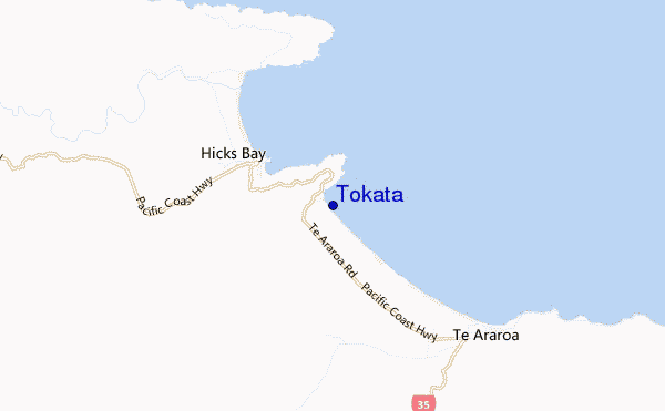 locatiekaart van Tokata