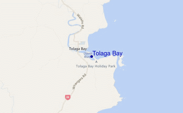 locatiekaart van Tolaga Bay