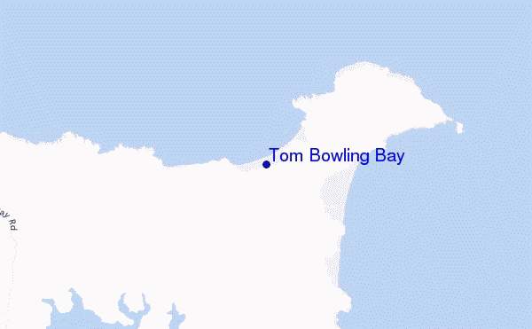locatiekaart van Tom Bowling Bay