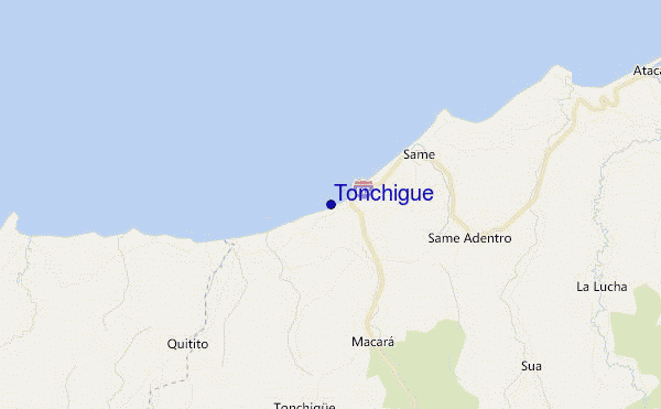 locatiekaart van Tonchigue