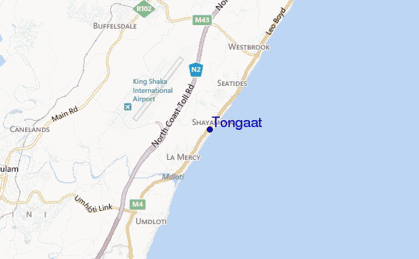 locatiekaart van Tongaat