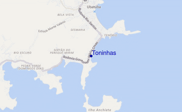 locatiekaart van Toninhas