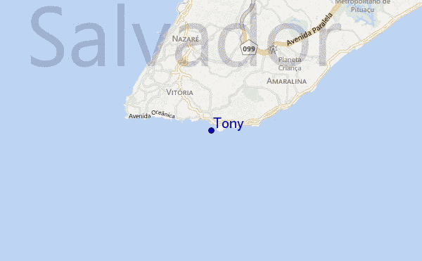 locatiekaart van Tony