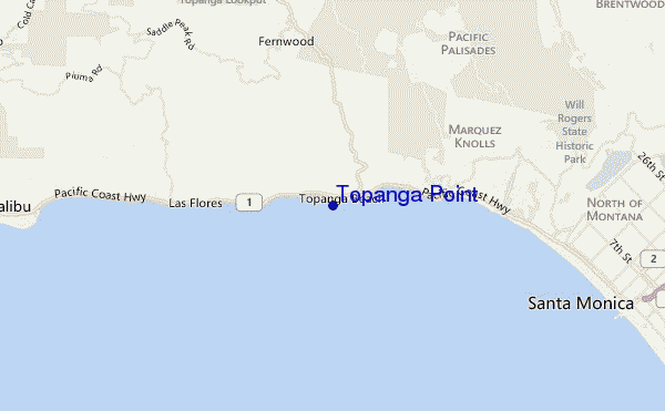 locatiekaart van Topanga Point
