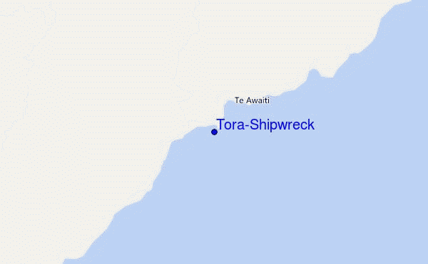 locatiekaart van Tora-Shipwreck