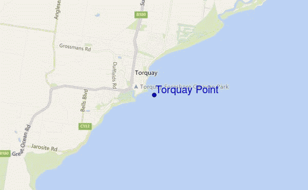 locatiekaart van Torquay Point