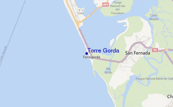 locatiekaart van Torre Gorda