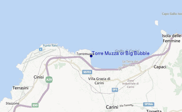 locatiekaart van Torre Muzza or Big Bubble