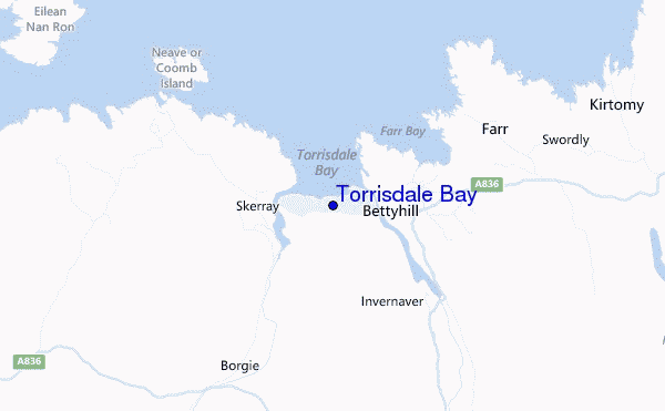 locatiekaart van Torrisdale Bay