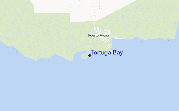 locatiekaart van Tortuga Bay