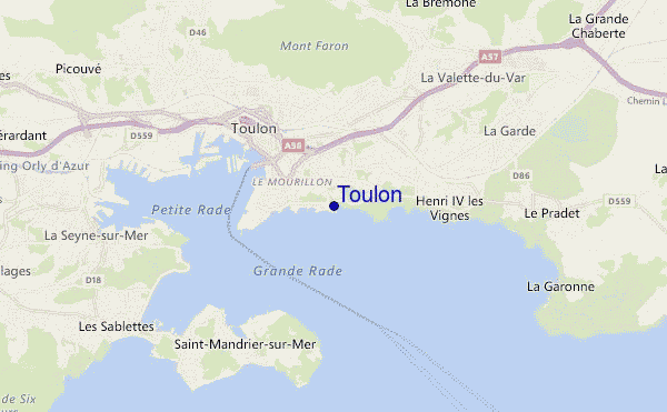 locatiekaart van Toulon