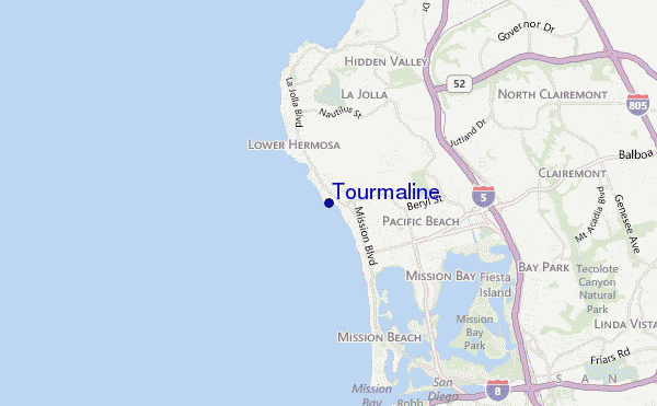 locatiekaart van Tourmaline