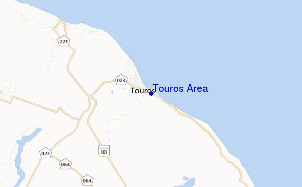 locatiekaart van Touros Area