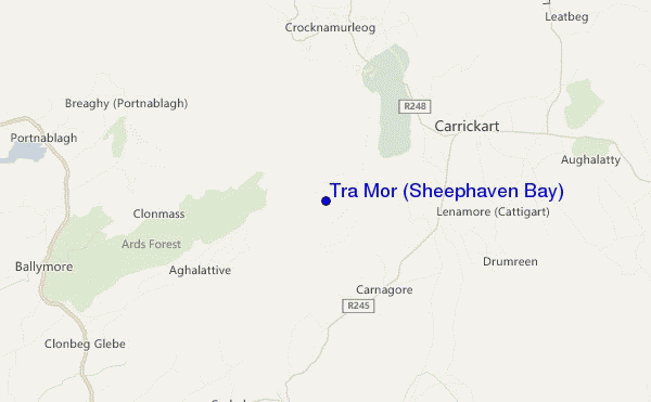 locatiekaart van Trá Mór (Sheephaven Bay)