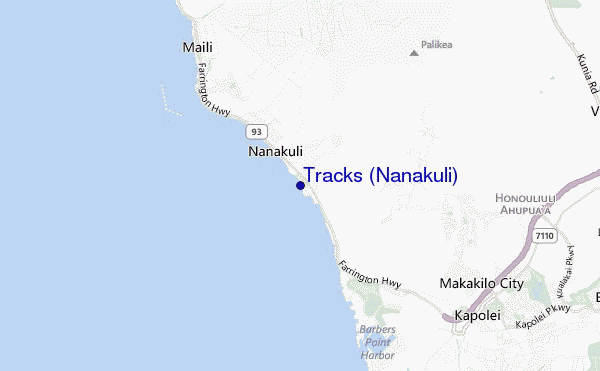 locatiekaart van Tracks (Nanakuli)