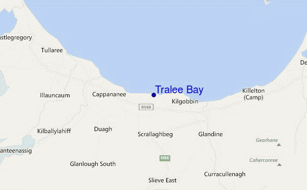 locatiekaart van Tralee Bay