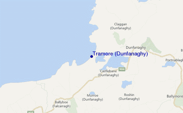 locatiekaart van Tramore (Dunfanaghy)