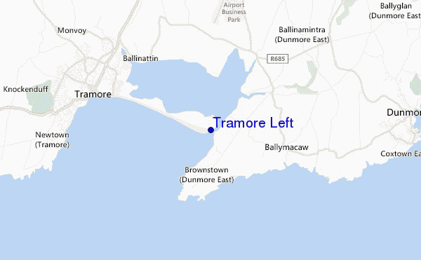 locatiekaart van Tramore Left