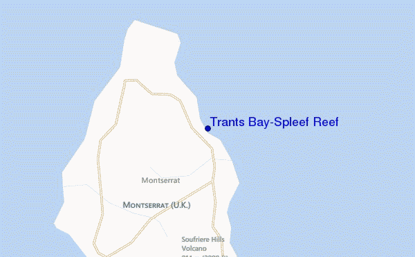 locatiekaart van Trants Bay/Spleef Reef
