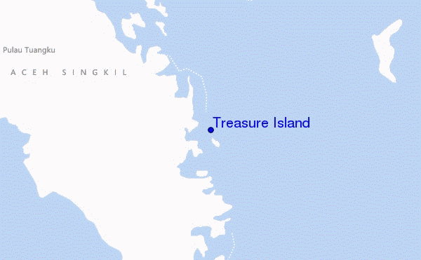 locatiekaart van Treasure Island