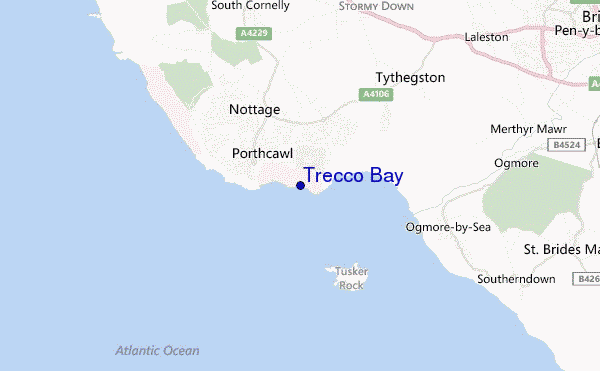 locatiekaart van Trecco Bay