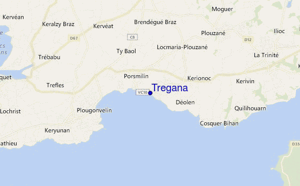 locatiekaart van Tregana