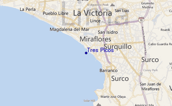 locatiekaart van Tres Picos