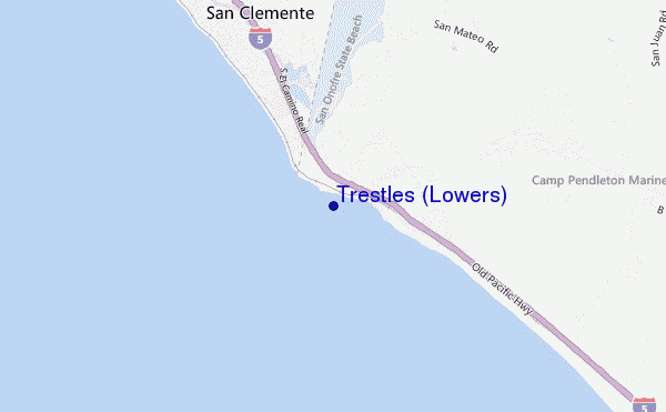 locatiekaart van Trestles (Lowers)