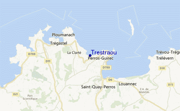 locatiekaart van Trestraou