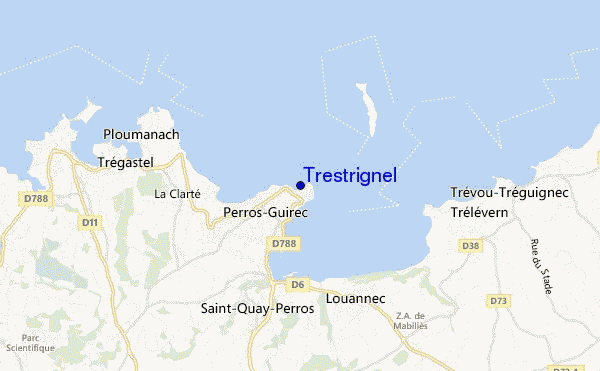 locatiekaart van Trestrignel