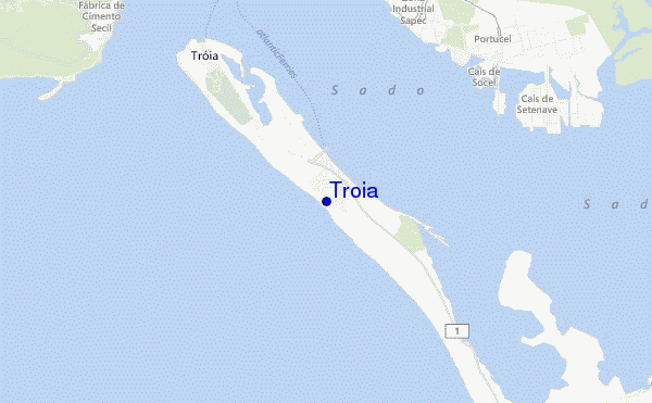 locatiekaart van Troia