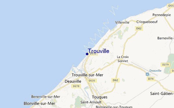 locatiekaart van Trouville
