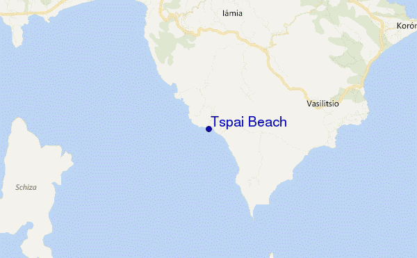 locatiekaart van Tspai Beach