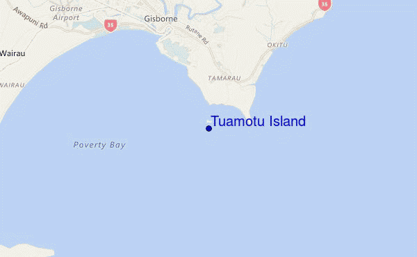 locatiekaart van Tuamotu Island