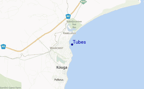 locatiekaart van Tubes