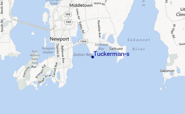 locatiekaart van Tuckerman's