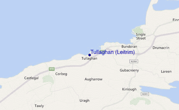 locatiekaart van Tullaghan (Leitrim)