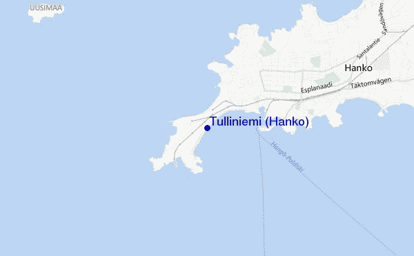 locatiekaart van Tulliniemi (Hanko)